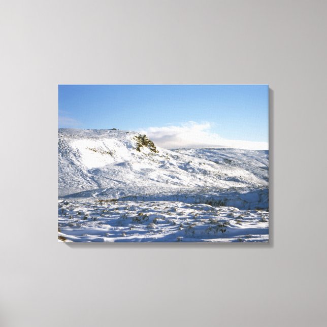 Kinder Scout Winter Holiday Card Canvas Print (Front)
