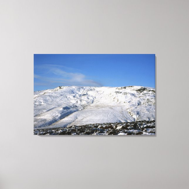 Kinder Scout Winter Holiday Card Canvas Print (Front)