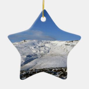 Kinder Scout Winter Holiday Card Poster Photo Bloc Ceramic Tree Decoration