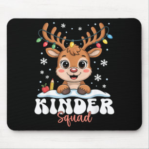 Kinder Squad Reindeer Christmas Lights Cute Winter Mouse Mat