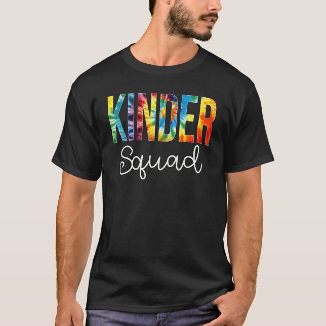 Kinder Squad Tie Dye Appreciation Day Hello Back T T-Shirt (Front)