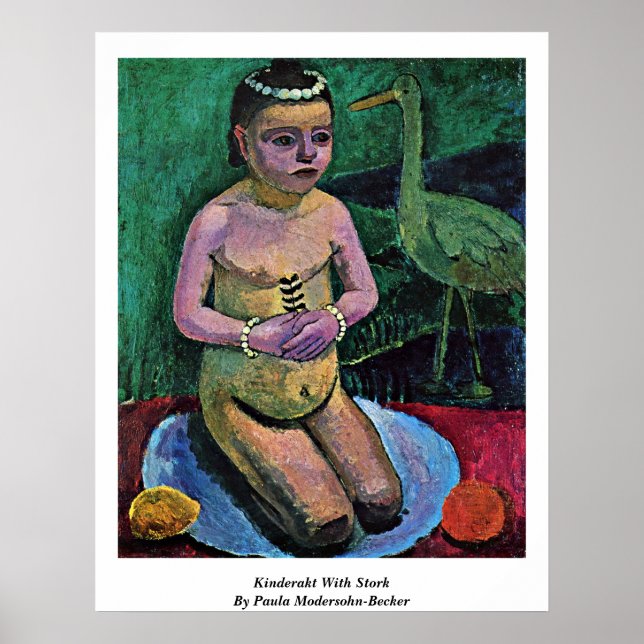 Kinderakt With Stork By Paula Modersohn-Becker Poster (Front)
