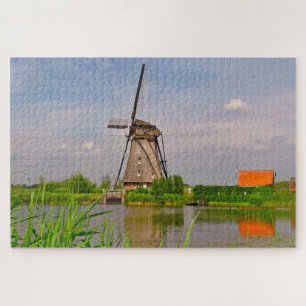 Kinderdijk Historic  Windmills Holland. Jigsaw Puzzle