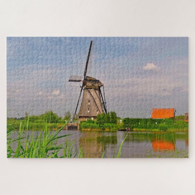 Kinderdijk Historic  Windmills Holland. Jigsaw Puzzle (Horizontal)