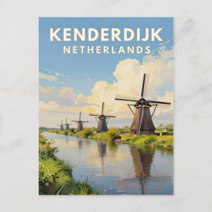 Kinderdijk Historic Windmills Netherlands Postcard