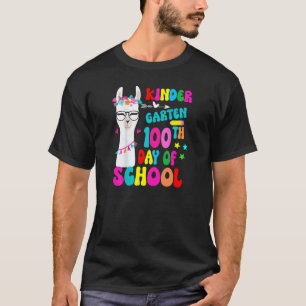 Kindergarten 100 Days Smarter No Prob Llama Teache T-Shirt
