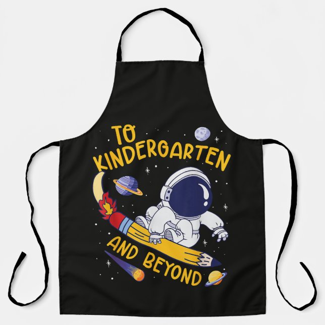 Kindergarten And Beyond Astronaut Back To School Apron (Front)