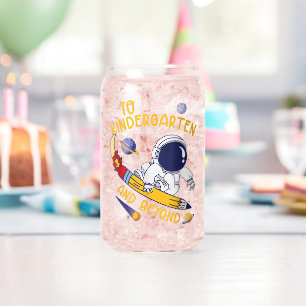 Kindergarten And Beyond Astronaut Back To School Can Glass