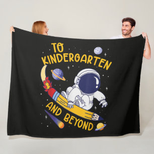 Kindergarten And Beyond Astronaut Back To School Fleece Blanket
