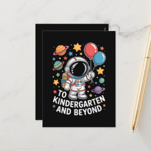 Kindergarten And Beyond Astronaut Space  Holiday Postcard