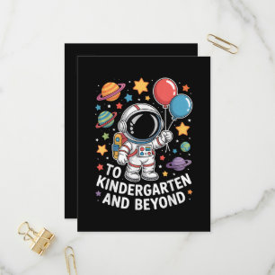 Kindergarten And Beyond Astronaut Space Invitation Postcard