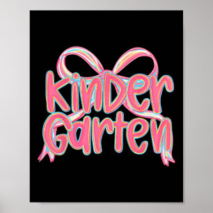 Kindergarten Back To School Cute Girl School Outfi Poster