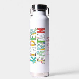 Kindergarten Back to School Personalised Script Water Bottle