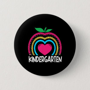 Kindergarten Boho Rainbow teacher team Kinder squa 6 Cm Round Badge