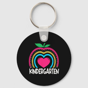 Kindergarten Boho Rainbow teacher team Kinder squa Key Ring