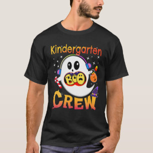 Kindergarten Boo Crew Cute Little Ghost Halloween T-Shirt