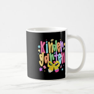 Kindergarten Bow Pencil Flowers Funny Back To Scho Coffee Mug