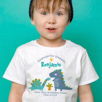 Kindergarten Boy Graduation Dinosaur Custom Name