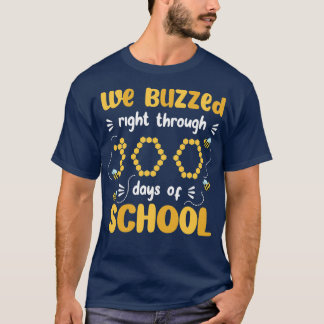 Kindergarten Buzzed 100 Days of School Bee Teacher T-Shirt