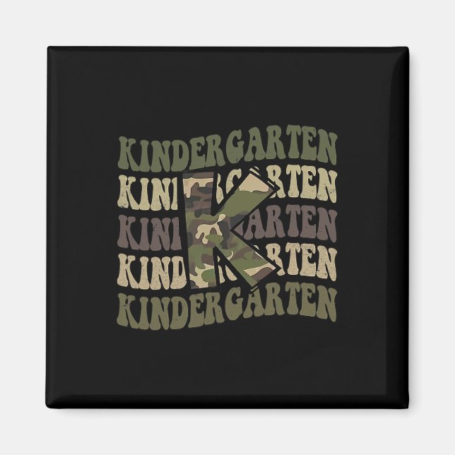 Kindergarten Camo Camouflage Boy Teacher Back To S Magnet (Front)
