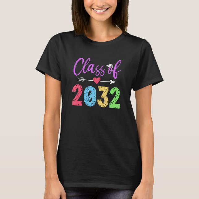 Kindergarten Class Of 2032 Graduation First Day Of T-Shirt (Front)