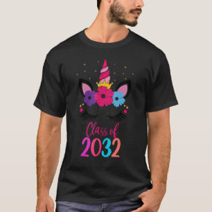Kindergarten Class Of 2032 Unicorn First Day Of Sc T-Shirt