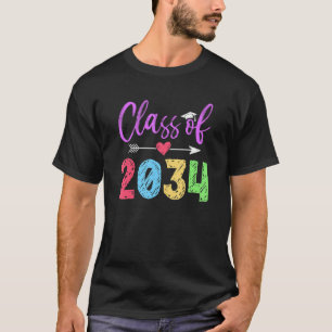 Kindergarten Class Of 2034 Graduation First Day Of T-Shirt