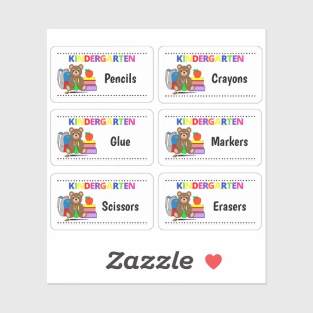 Kindergarten Classroom Organiser Label (Sheet)