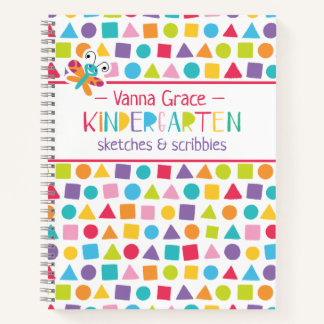 Kindergarten Colourful Crayons Scribbles Notebook