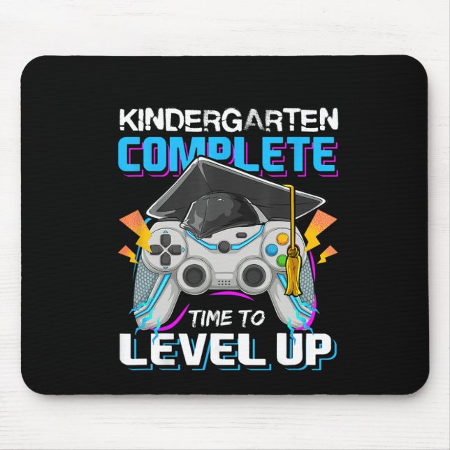 Kindergarten Complete Time To Level Up Video Game  Mouse Mat (Front)