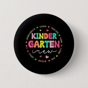 Kindergarten Crew Back To School Kindergarten Teac 6 Cm Round Badge