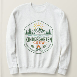 Kindergarten Crew Camp Badge Teacher Appreciation Sweatshirt