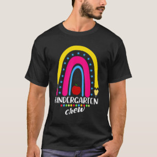 Kindergarten Crew Cute Rainbow Heart Kinder Teache T-Shirt