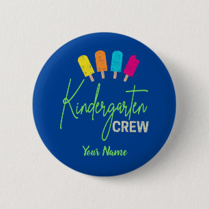 Kindergarten Crew for nursery school Child Vintage 6 Cm Round Badge