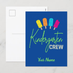 Kindergarten Crew for nursery school Child Vintage Holiday Postcard