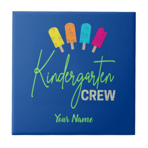 Kindergarten Crew for nursery school Child Vintage Tile
