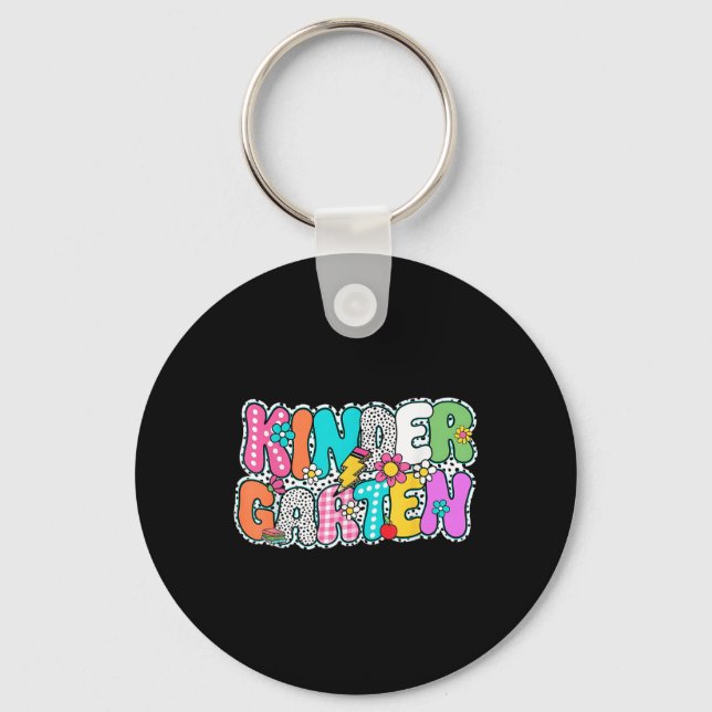 Kindergarten Dream Team Back To School Dalmatian D Key Ring (Front)