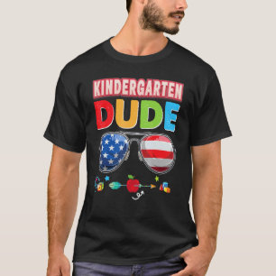 Kindergarten Dude Cool Kid Student Back To School T-Shirt