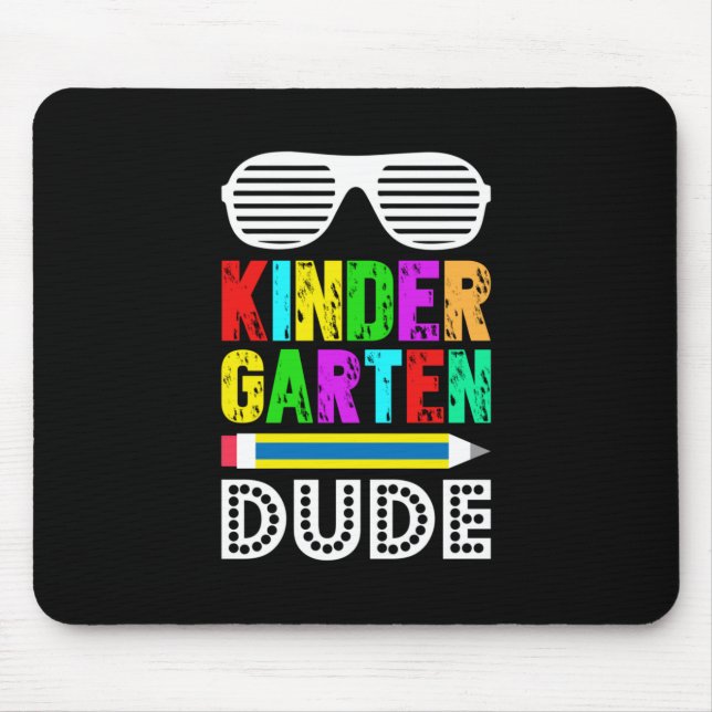 Kindergarten Dude First Day Back Mouse Mat (Front)