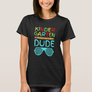 Kindergarten Dude  Pencil First Day School Blue T-Shirt