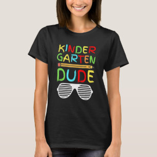 Kindergarten Dude Pencil First Day School Colour T-Shirt