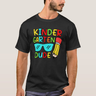 Kindergarten Dude Pencil First Day School Colours T-Shirt