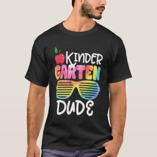 Kindergarten Dude Sunglasses Tie Dye Back To Schoo T-Shirt