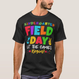Kindergarten Field Day Fun Day School Rainbow Colo T-Shirt