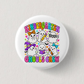 Kindergarten Ghouls Crew Colourful Cute Ghost  3 Cm Round Badge