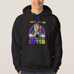 Kindergarten Got Cuter Dabbing Unicorn Rainbow Hoodie
