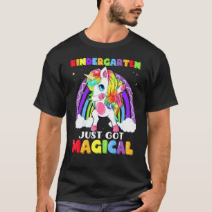 Kindergarten Got Magical Dabbing Unicorn Rainbow T-Shirt