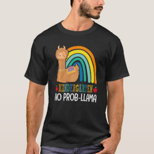 Kindergarten Grade No Prob Llama Team Teacher Rain T-Shirt