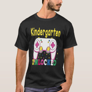 Kindergarten Grade Unlocked Retro Colourful Gamer T-Shirt