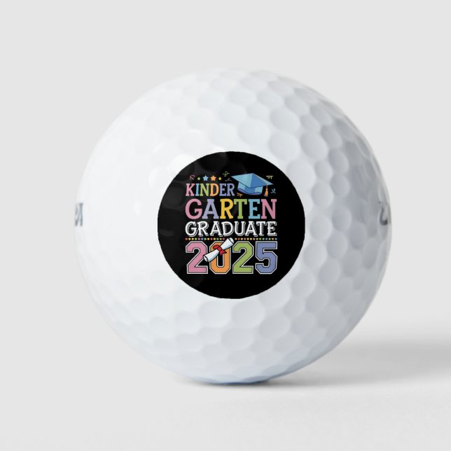 Kindergarten Graduate 2025 Graduation School Golf Balls (Front)